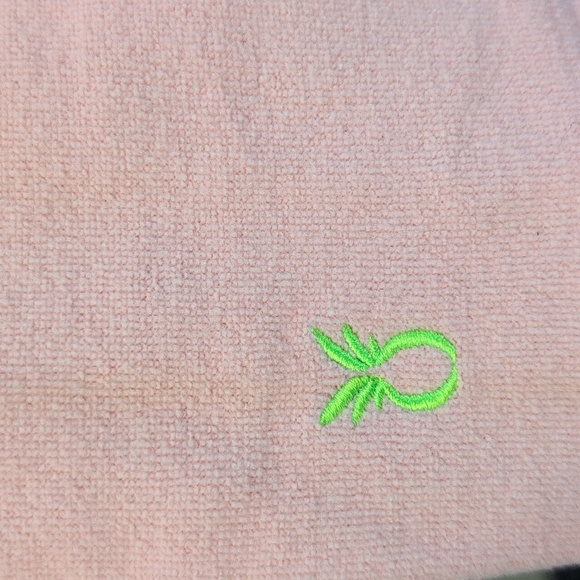 Dudley Stephens Fleece Light Pink Cobble Hill Turtleneck Terry Fleece Sz M EUC - Picture 7 of 9